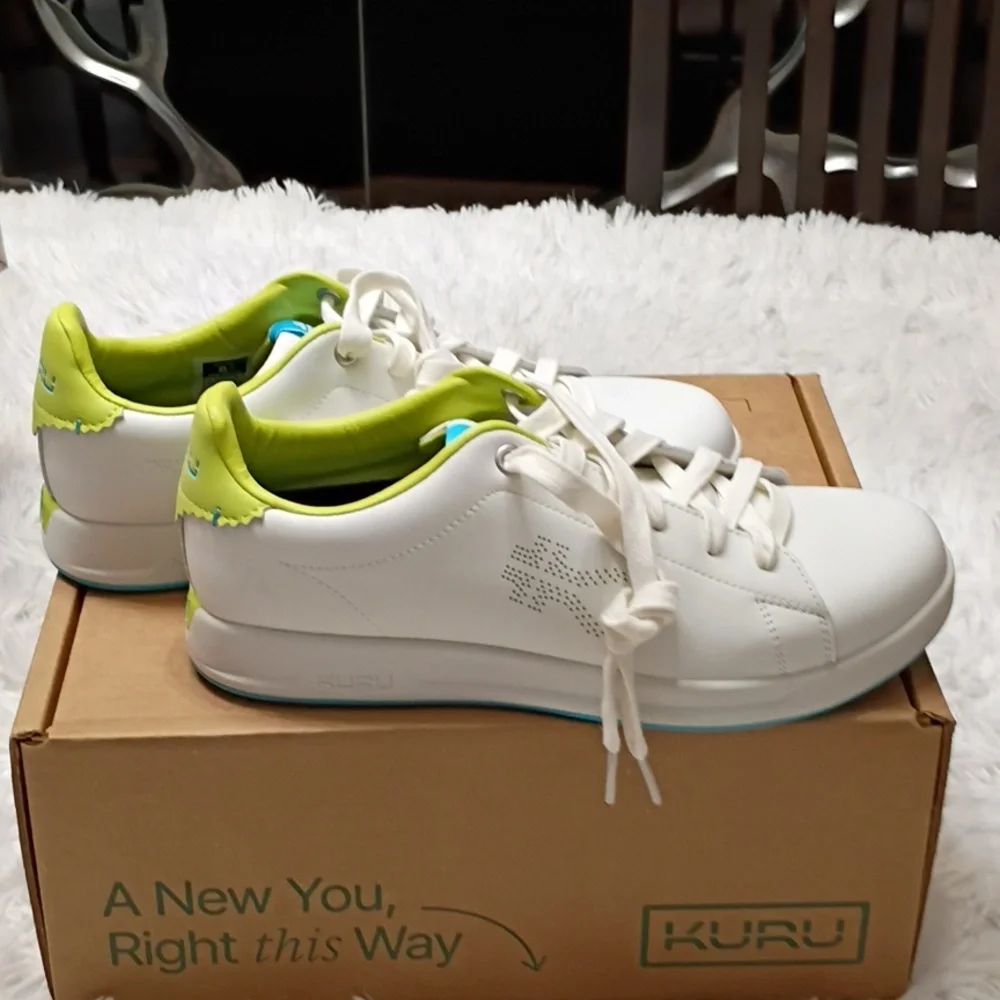 New KURU Classic Roam Women's Sneakers Leather White Size 9.5M Plantar Fascitis